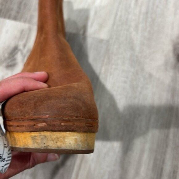 Frye Odessa Tan Ankle clog boots nubuck leather size 6 - Picture 10 of 10